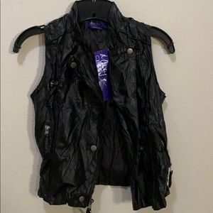 MILEY CURUS MAX AZRIA MOTORCYCLE VEST
